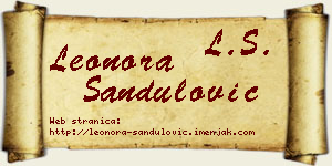 Leonora Sandulović vizit kartica